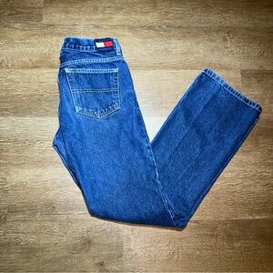 Tommy Hilfiger Vintage Flag Patch Jeans Women’s‎ Size 7 Blue Denim Classic
